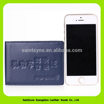 15045 Factory supply passport pocket driving license leather case for wholesale