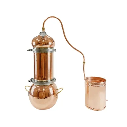 5L Hydrolate Mini Copper Still: Chamomile, Cinnamon, Roses, Lavender Herb Distiller for Essential Oils