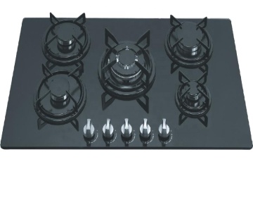 5 Burners Gas Stove with Enamel Painted Pan Supports