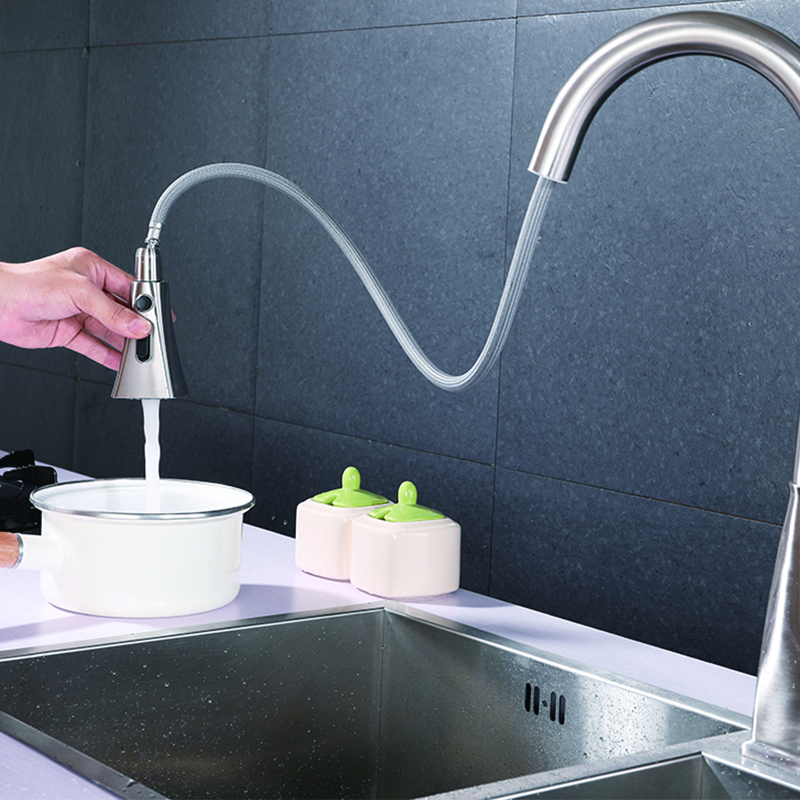 Plegador de una sola manzana Down Faucet de cocina de doble función