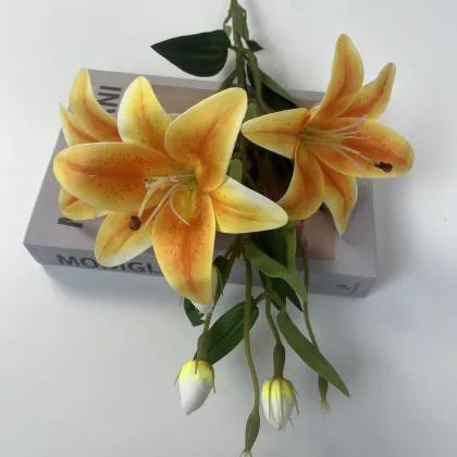 Low Price Artificial Three-Headed Lily Bouquets