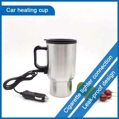Factory Direct 450ML Car Electric Heating Cup with Steel Outer and Plastic Inner