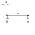 Stainless Steel Bathroom Hand Towel Holder - 304 Grade, Matte Black, Wall-Mounted, Single Towel Bar with Self-Adhesive