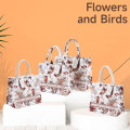 Custom Coated Linen Floral Personalized Canvas Bag