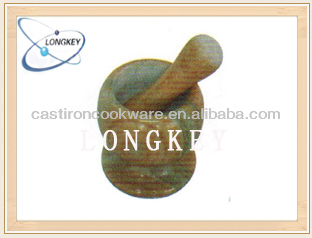 Customized Design Vegetable Oil Cast Iron Mortar & Pestle