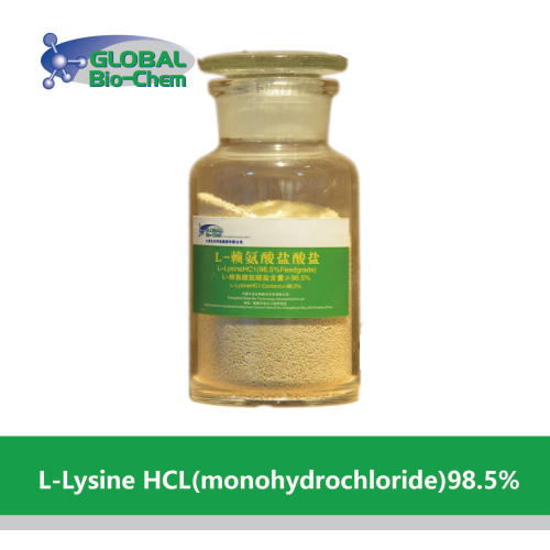 L-Lysine HCL (monohydrochloride) tayada sare leh 98.5%
