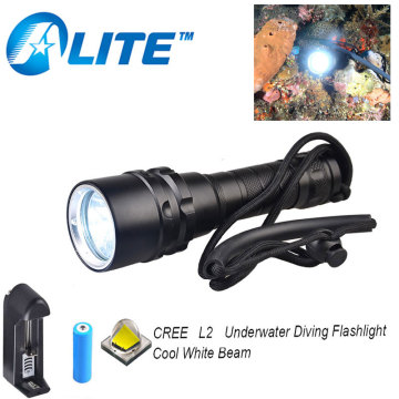 hot sale powerful XM-L2 T6 white light XPE yellow red light UV led light deep sea diving flashlight