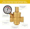 TMOK Adjustable BSP Thread Water Control Regulator: Pressure Reducing Valve with Water Gauge