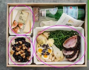 Take away paper food box with clear lid