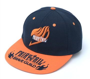 Snapback cap with embossed artwork