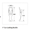 25MM Car Lashing Buckle Break Force 1500KG