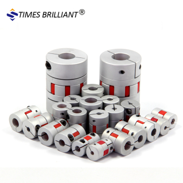 Aluminum Alloy Rod Large Torque Rubber Coupling with 40mm OD and 8-22mm Bore