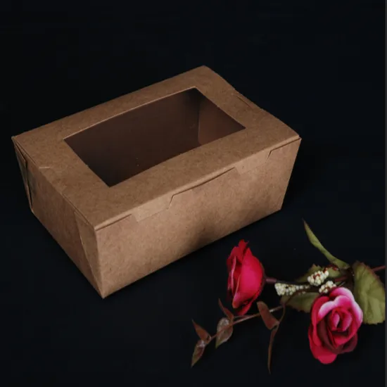 Oil proof Kraft paper box with window