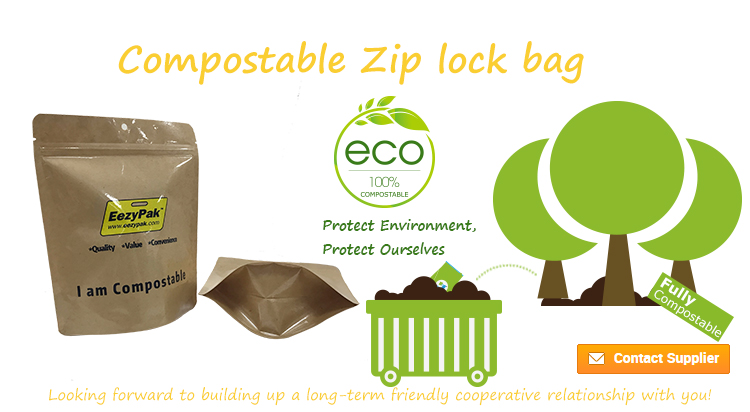 ziplock kraft paper coffee bags