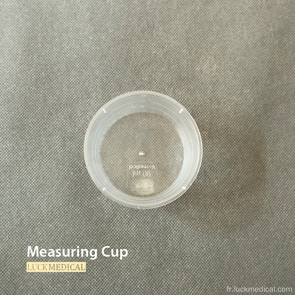 Cup de mesure en plastique jetable GRADE MÉDICAL 50 ml