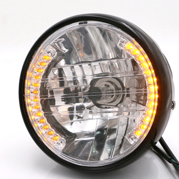 12V/35W Motorcycle Headlight with Turn Signal for Dirtbike and Harley Cruiser