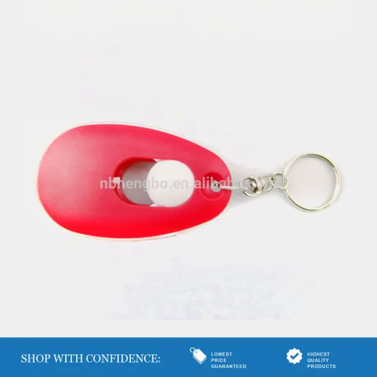 promotional red led light bottle opener keychain