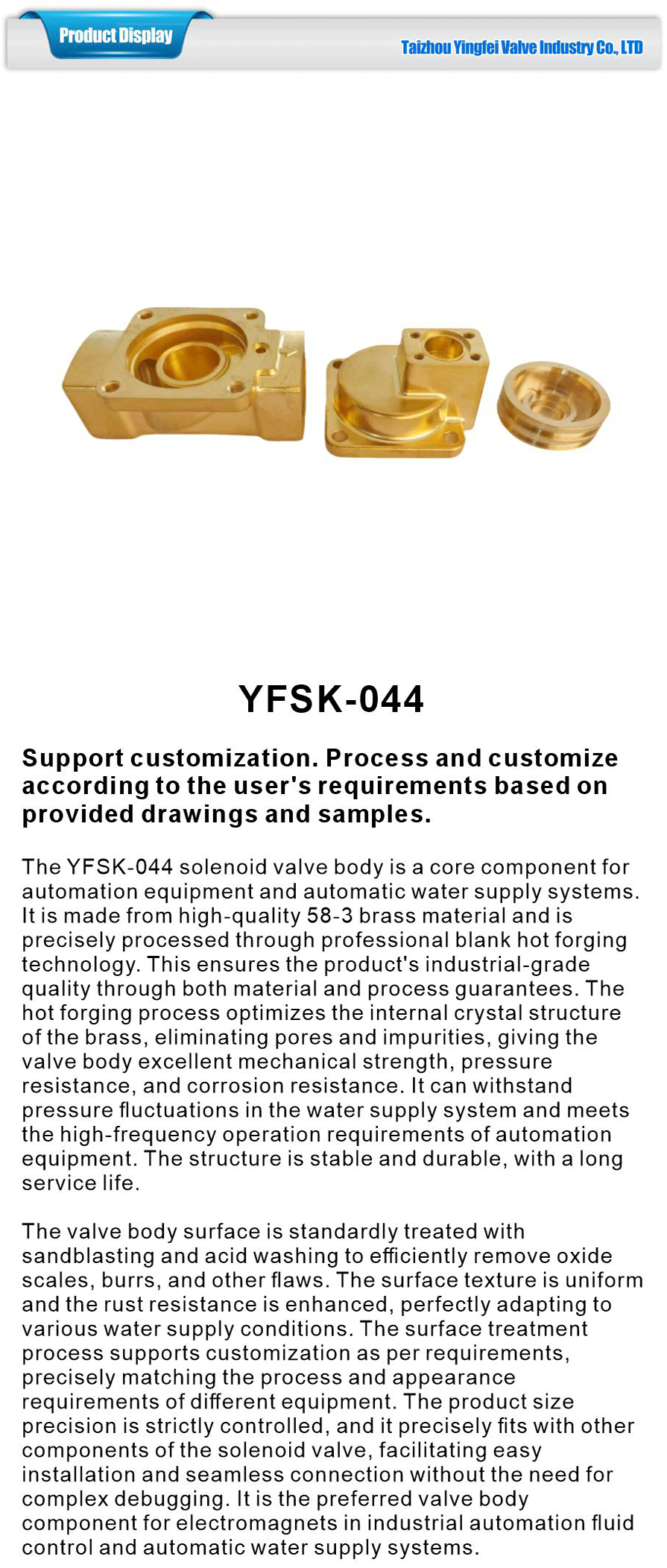 Low Pressure Electromagnetic Valve Body