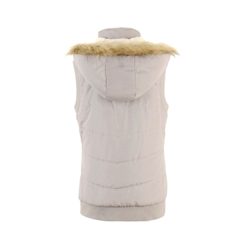 New-style Fashion Winter White Fabric Women's Padded Vest