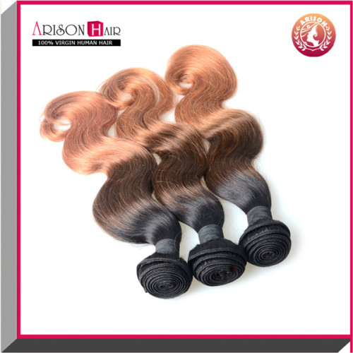 Arison Hair Product Brazilian Virgin Hair Body Wave Three Tone #1B #4 #27