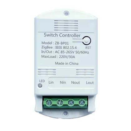 ZigBee 3.0 High-Power Long-Distance Switch Controller with Zero-Cross Detection - Compatible with Tuya eWeLink and Hue Hub