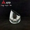 Clear bowl with slanted top household glass Container