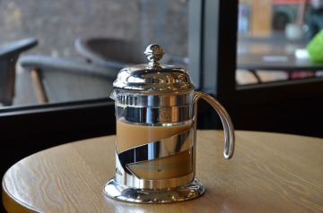 2015 stainless steel french press, borosilicate glass coffee pot, coffee maker 1000ml