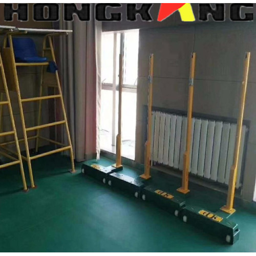 BWF Approved Badminton Net Post with Wheels