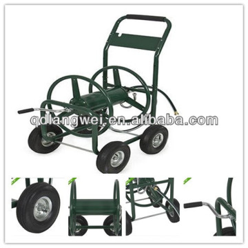 metal four wheel garden hose reel cart