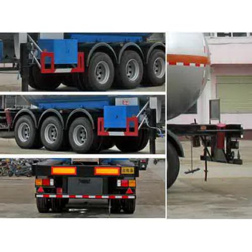 11.2m Tri-poros dicairkan Transportasi Gas semi trailer