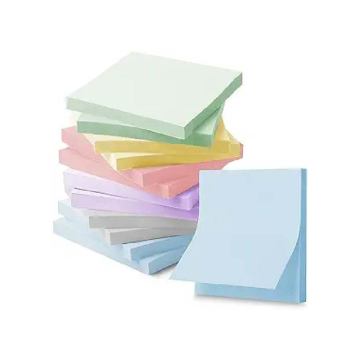 Notas adhesivas de color auto -pegajoso de 3x3 pulgadas de 3x3 pulgadas: 100 hojas/almohadilla, súper pegajosa para el hogar, la oficina y la escuela