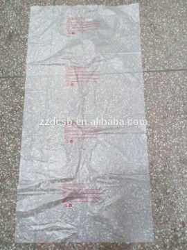 Clear Plastic PO Flat Garbage Bag With Warning Printing