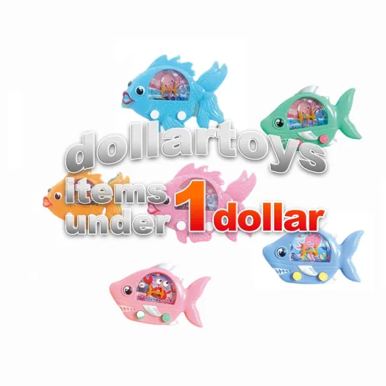 Promotional Dollar Items: Fish-Handheld Ring Water Toss Game Toy for Kids