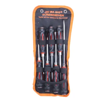 Professional Multi-Function Hand Screwdriver Tool Set with CRV, Pozidriv, Torx Tips and TPR Handle