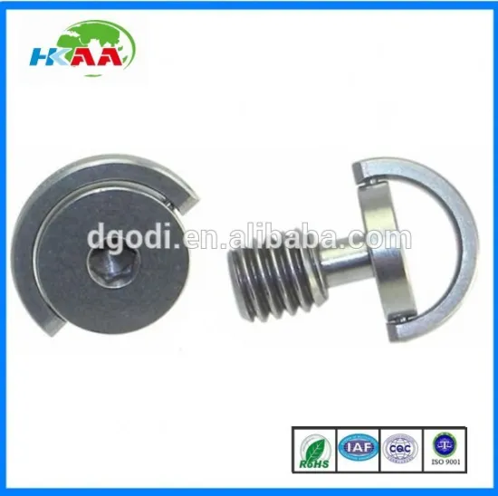 1/4" slotted D ring black zinc screw camera tripod screw,D ring screw