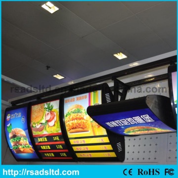 Double Sided Fast Food Menu Display Light Box