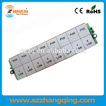 8 port 12 18 24 48volt PoE injector board, multiport economical PoE power injector