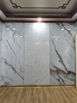 Radiant UV Marble Sheet Abrasion Resistant Timeless Design