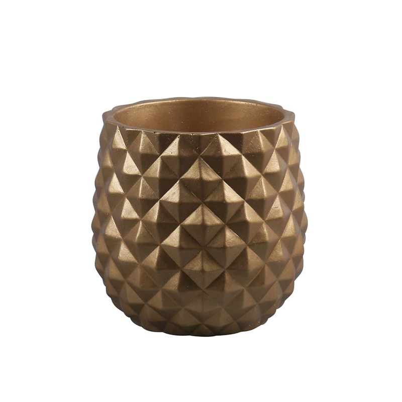 Rose Gold Home Decor Pineapple Cement Pot