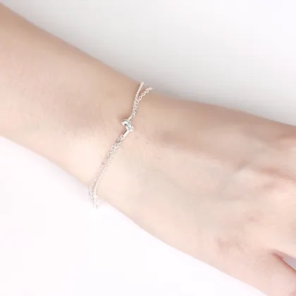 Wholesale 925 silver interest knot bracelet jewelry