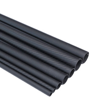 T300 3K 200g Matt Twill Carbon Fiber Pipe 20.4mm OD 1.2mm Thickness 1m Coated