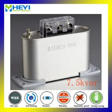 7.5kvar self healing power capacitor single phase 400V for power capacitor bank