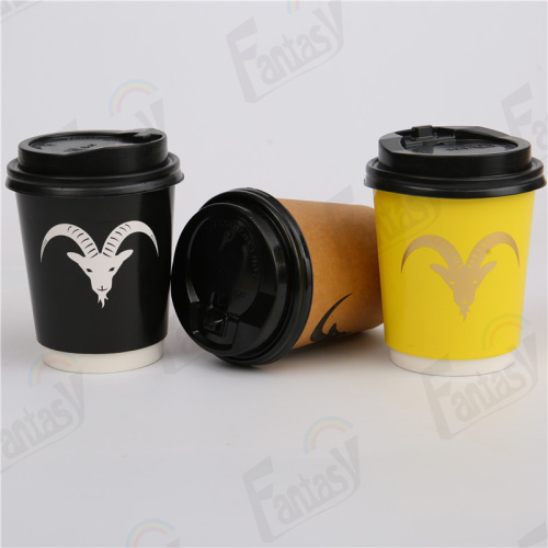 Custom Double Wall Paper Cups 8oz 12oz double wall PE coated paper cups Supplier