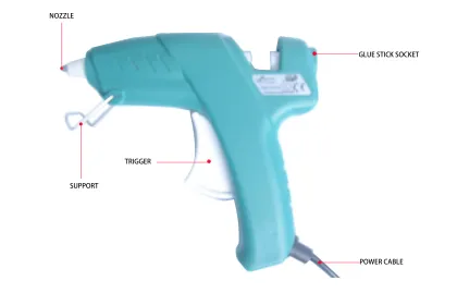 Factory Direct Green Hot-Melt Glue Guns with Glue Sticks - 10W
