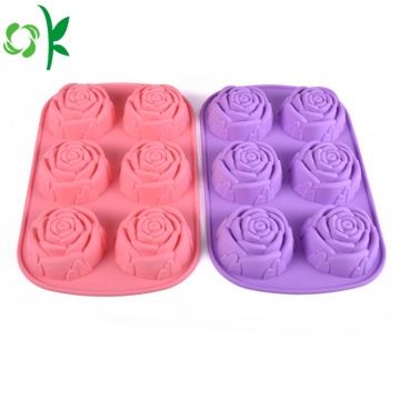 Silicone 6 cavity flower soap mold