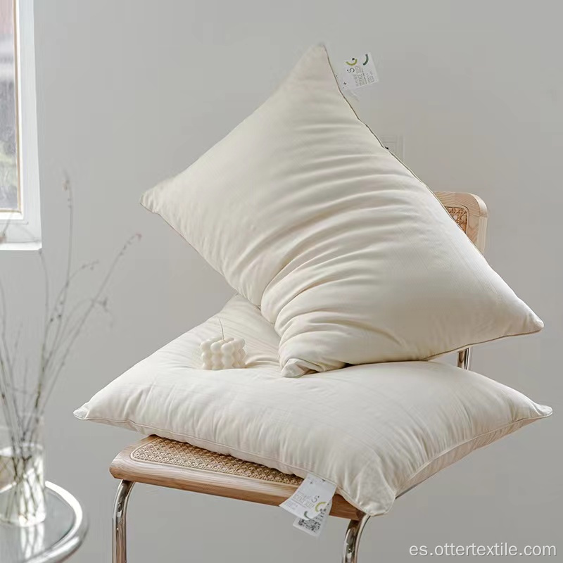 Almohada de relleno de fibra de poliéster para dormir 100% algodón