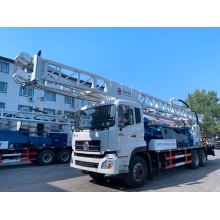 Truck mounted water well drilling rig