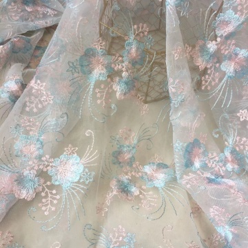 Tulle Polyester Sequins Mesh Fabric Lace Floral for Dress or Party