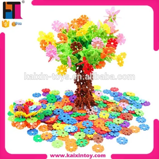 10213867 Educational baby toy Puzzle multicolour creative snowflake bricks and blocks