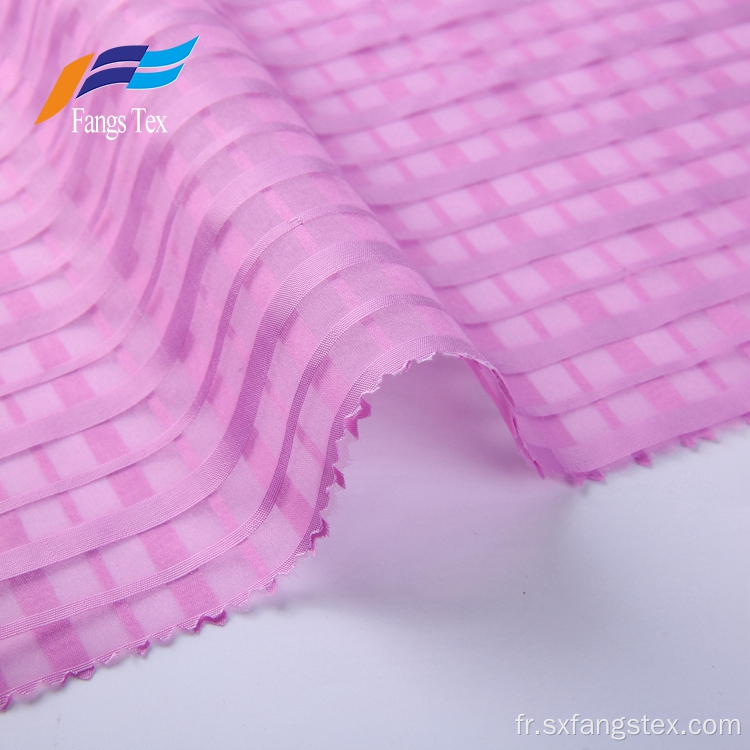 Tissu de robe en mousseline de soie translucide populaire 100% polyester